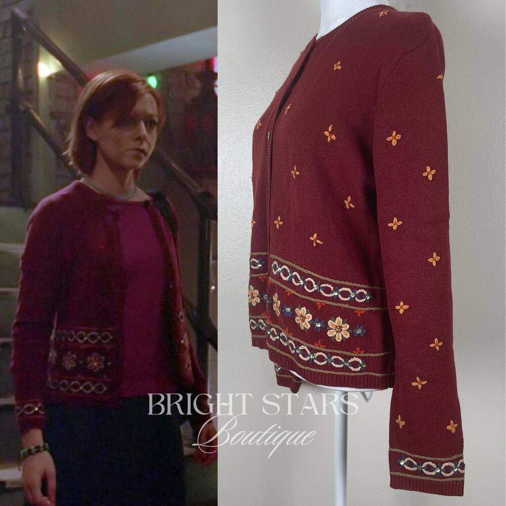 Rare Embroidered Cardigan Alt Color ASO Willow Rosenberg Buffy Vampire Slayer - Picture 3 of 13